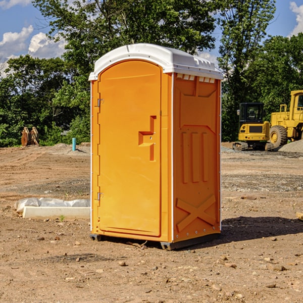 how often are the portable restrooms cleaned and serviced during a rental period in Harahan